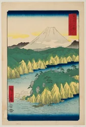Lago em Hakone, da série «Trinta e seis vistas do Monte Fuji»
