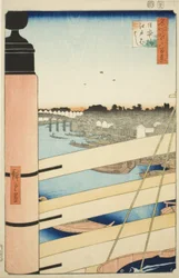 Japan B Ridge Plan d Edo B Ridge (Nihonbashi, Edobashi), da série s `` Ridge dre d fa net s Views of Edo (One Famous Views of Edo)