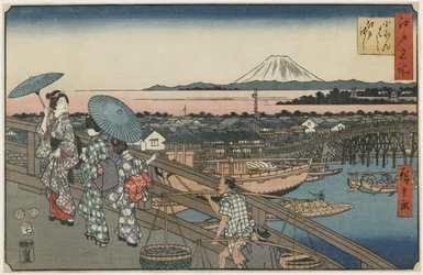 Ponte Nihonbashi e ponte Edo, novembro de 1853