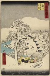 No.38 Yamanaka Village em Fujikawa, julho de 1855