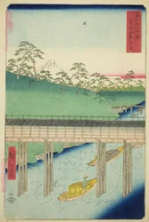 Ochanomizu na Capital Oriental (Toto Ochanomizu), da série "Trinta e seis vistas do Monte Fuji (Fuji sanjurokkei)"