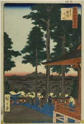 Santuário de Oji Inari (Oji Inari no yashiro), da série "Cem vistas famosas de Edo (Meisho Edo hyakkei)"