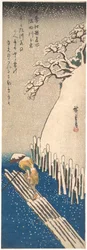 Neve no rio Sumida