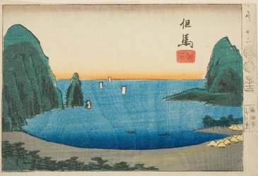 Takanohama em Tajima, seção da folha no. 12 da série "Fotos Recortadas das Províncias (Kunizukushi harimaze zue)"