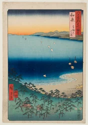 A praia de Takashi na província de Izumi, da série «Lugares célebres nas mais de sessenta províncias»