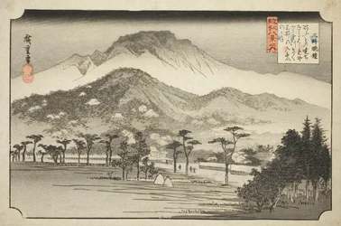 The Evening Bell at Miidera (Mii no bansho), da série "Eight Views in Omi Province (Omi hakkei no uchi)"