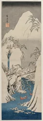 O rio Fuji na neve, 1841.