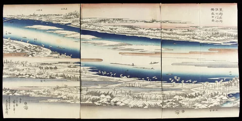 O rio Sumida na neve