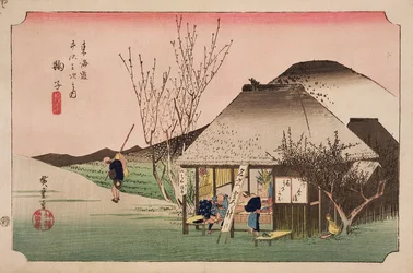 The Teahouse at Mariko, da série &39;53 Stations on the Eastern Coast Road &39;, 1833 (impressão em xilogravura)
