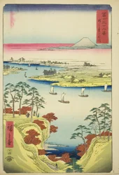 O Rio Tone em Konodai (Konodai Tonegawa), da série "Trinta e seis vistas do Monte Fuji (Fuji sanjurokkei)"