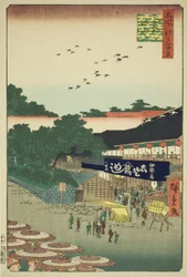 O distrito de Yamashita de Ueno (Ueno Yamashita), da série "Cem vistas famosas de Edo (Meisho Edo hyakkei)"