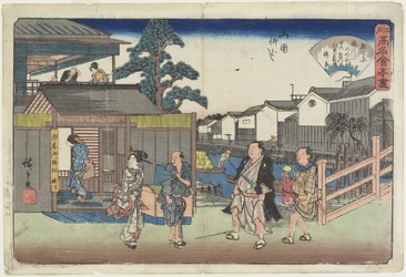 Umegawa em Yanagibashi, em Ryogoku, c. 1835-1842