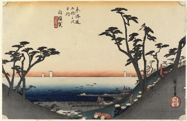 Vista do declive de Shiomi, Shirasuga, C. 1833