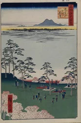 Vista para norte a partir de Asukayama, Cem Vistas Famosas de Edo, 1856-1858