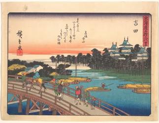 Yoshida, da série As cinquenta e três estações da estrada de Tōkaidō