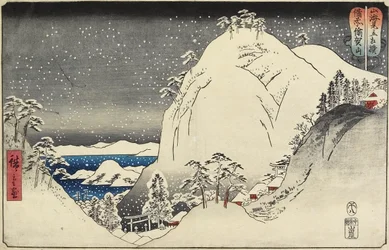 Monte Yuga na província de Bizen, agosto de 1858
