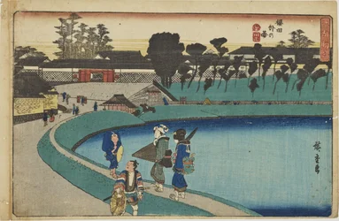 «Fora do Portão Sakurada», da série «Vistas notáveis de Edo»