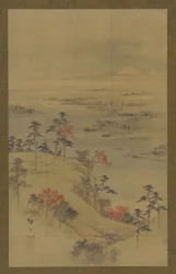 Paisagem de outono, meados do século XIX.