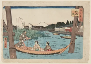 ?hashi, Nakazu, Mitsumata (impressão em bloco de madeira a cores)
