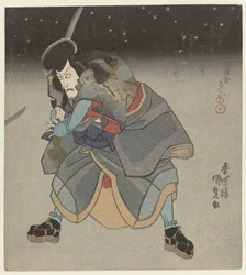 Homem com espada durante a noite