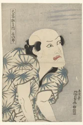 Nakamura Utaemon III como Yojiro Yojiro (título no objeto) De peças de grande sucesso (título da série) Oatari kyogen no uchi (título da série no objeto)