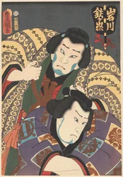 Lutadores de sumô Tetsugadake Dazaemon e Iwagawa Jirôkichi