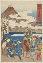 Shinano: Soba, c.1833 (xilogravura, tinta e cor sobre papel)