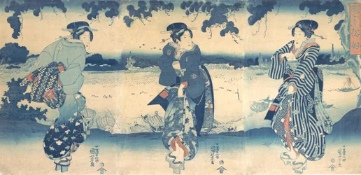 Mulheres perto de um rio, ca. 1850.