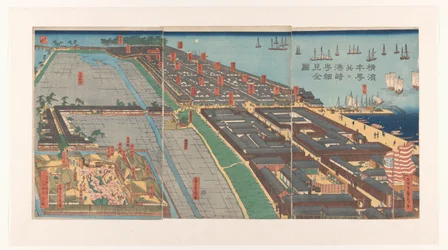 Visão geral do distrito de Honcho e do bairro de Miyozaki em Yokohama
