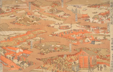 Uma figura das oito vistas de Edo? 1780.