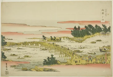 Eve people g Gow at Rokoku B Ridge (Rokoku Sekisho), da série ``English ght views of Edo (oito views of Edo)