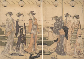 The Four Seasons in Southern Edo: A Summer Scene Minami shiki, Natsu [não] kei, final da década de 1780.
