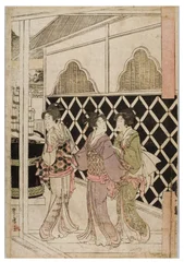 Peregrinação de Ano Novo a Myohoji em Horinouchi, Edo, c.1804-1810 (xilogravura sobre papel)