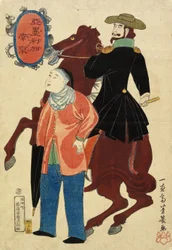 Cavaleiro Americano e um Chinês, janeiro de 1861