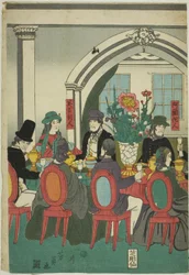 Estrangeiros das Cinco Nações em um Banquete (Gokakoku ijin shuen no zu)