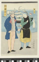 Holandês e um homem chinês
Orandajin, Nankin (título sobre o objecto)