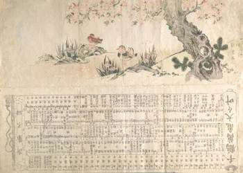 Patos Mandarim numa Paisagem de Primavera: Programa para uma Performance Jururui, ca. 1807...