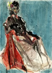 Retrato de moda elegante