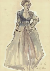 Esboço de moda elegante