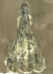 Vestido elegante com padrão