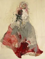 Figura vermelha elegante