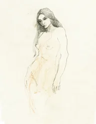 Desenho de nu em silêncio