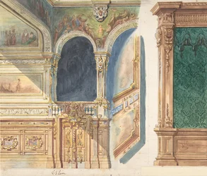 Design para um Interior, possivelmente um Teatro, ca. 1860-80.