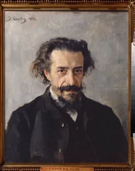 Retrato do compositor Pavel Ivanovich Blaramberg (1841-1908). Pintura de Valentin Alexandrovich Serov (1865-1911), óleo sobre tela