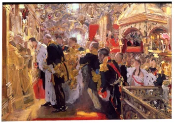 A coroação do imperador Nicolau II na Catedral da Dormição, 1896