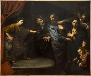 A Inocência de Suzanne Reconhecida ou o Julgamento de Daniel - A Inocência de Susanna ou O Julgamento de Daniel, por Valentin de Boullogne (1591-1632). Óleo sobre tela