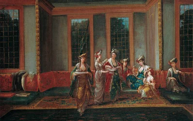 Mulheres que bebem café, década de 1720