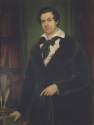 Retrato do ator Vasily Andreevich Karatygin 1802-1853, 1842