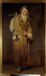 O vagabundo. Pintura por Vasili (Vasili) Perov (1833-1882)