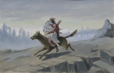 Ivan Tsarevich montando o Lobo Cinzento, final dos anos 1870 e início dos anos 1880